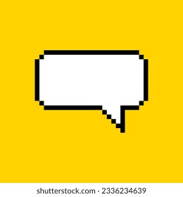 Pixel dialogue box, message vector icon