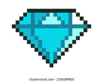 Pixel Diamond Icon Vector Illustration Stock Vector (Royalty Free ...