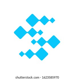 Pixel Digital Link Connection Business Company Vector Logo Design	