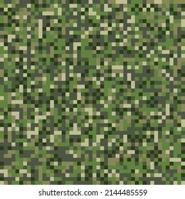 Patrón digital sin fisuras. tela de traje militar, fondo de píxel abstracto. Ilustración del vector