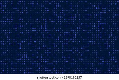 Pixel digital technology modern trendy futuristic background. Digital abstract pixel pattern on a dark blue backdrop