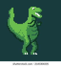 Pixel Dino T-rex Dinosaur Multi Colored 