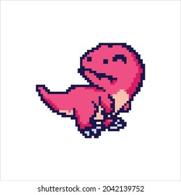 Pixel dinosaur for games and applications