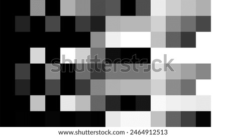Pixel disintegration background. Art 8 bit objects. Decay effect. Dispersed dotted pattern. Abstract geometric banner for the application or a website. Mosaic textures. Vector illustration.