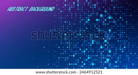Pixel disintegration background. Art 8 bit objects. Decay effect. Dispersed dotted pattern. Abstract geometric Background for the application or a website. Mosaic textures. Vector illustration.