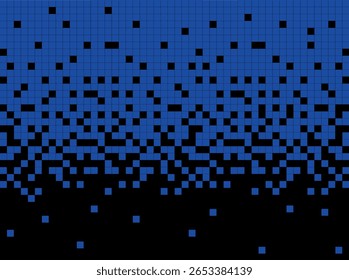 Plano de fundo de desintegração de pixels. Efeito de decaimento. Padrão pontilhado disperso. Conceito de desintegração.