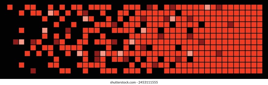 Fondos de color de desintegración de píxeles. Efecto de descomposición. Patrón de puntos dispersos. Concepto de desintegración, texturas de mosaico de píxeles con partículas cuadradas simples.