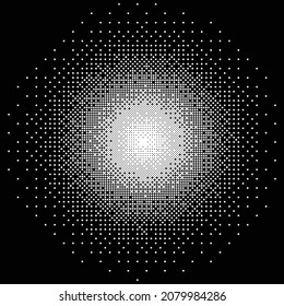 Pixel  Circular Illustration