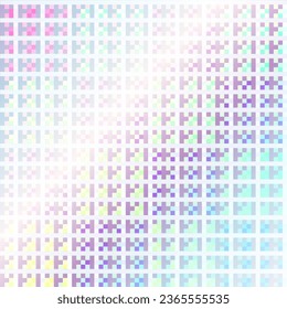 Pixel Dithered Rainbow Holographic Foil Gradient Background Texture, Pearl Blue