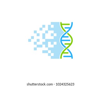 Pixel Dna Icon Logo Design Element