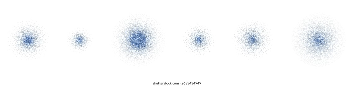Pixel dot pattern with comic book style. Pop art circles and screen print gradients. Flat vector illustration isolated on white background.