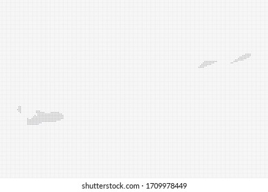 Pixel dotted map of Cayman Islands in grey. Vector illustration EPS10.