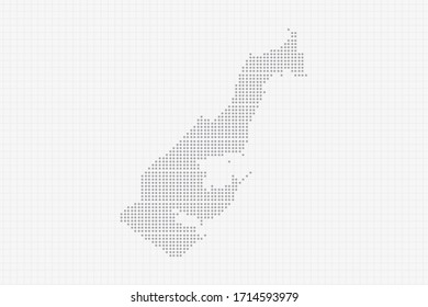 Pixel dotted map of Monaco in grey. Vector illustration EPS10.