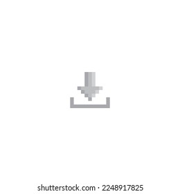 pixel download icon vector 8 bit game