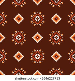 Pixel dreamscape patterns inspired by digital harmony clean geometry and bold colors that reflect a futuristic yet minimalist world through carefully crafted textile design