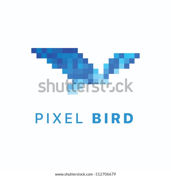 Pixel Eagle Logo Design Template Vector Stock Vector Royalty Free