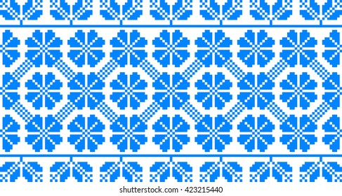 pixel embroidered pattern on a transparent background
