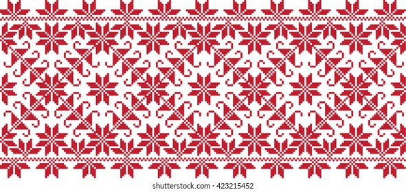 pixel embroidered pattern on a transparent background