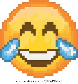 Pixel Emoji Emoticon Vector Smiling Face Stock Vector (Royalty Free ...