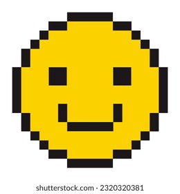 Pixel Emoticon Patch V80 Patch Streetwear, Urban Design Black and White Colors Patch Commercial Use