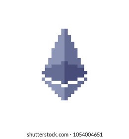 Pixel ethereum logo for games and websites
