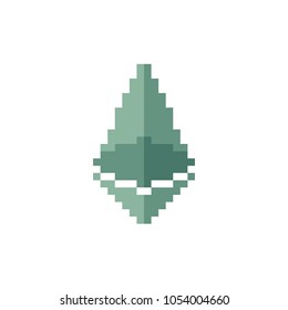 Pixel ethereum logo for games and websites