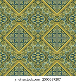 Pixel ethnic geometric, Pattern fabric pixel, design for background, clothing, decorative, drapery, cloth embroidery, geometric pixel art, handcraft, wallpaper, carpet, bag, card, cushions, decorative