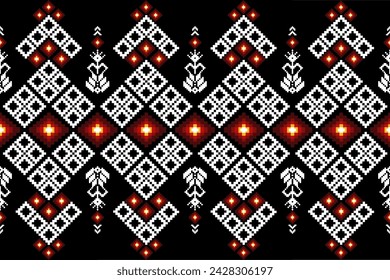 Pixel étnico oriental patrón tradicional diseño para la tela de la ropa textil Azteca África Indonesia india patrón sin fisuras tela de impresión tela vestido alfombra cortinas y sarong 