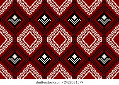 Pixel ethnic oriental pattern traditional design for clothing fabric textile Aztec African Indonesian Indian seamless pattern fabric print cloth dress carpet curtains and sarong 