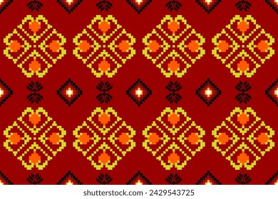 Pixel ethnic oriental pattern traditional design for clothing fabric textile Aztec African Indonesian Indian seamless pattern fabric print cloth dress carpet curtains and sarong 