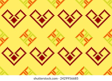 Pixel ethnic oriental pattern traditional design for clothing fabric textile Aztec African Indonesian Indian seamless pattern fabric print cloth dress carpet curtains and sarong 