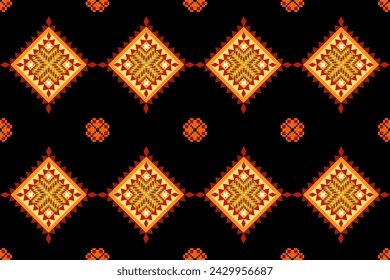 Pixel ethnic oriental pattern traditional design for clothing fabric textile Aztec African Indonesian Indian seamless pattern fabric print cloth dress carpet curtains and sarong 