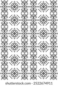 Pixel ethnic pattern, Cross Stitch. Geometric ethnic patterns. Design for Textile, Fabric, Clothing, Tile, Wall Art, Background, Wallpaper.