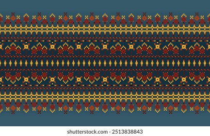 Pixel ethnic pattern style
- A nostalgic pixel art wallpaper featuring a classic color. This wallpaper would appeal to cloths, carpet, mug, curtains wallpaper and others 