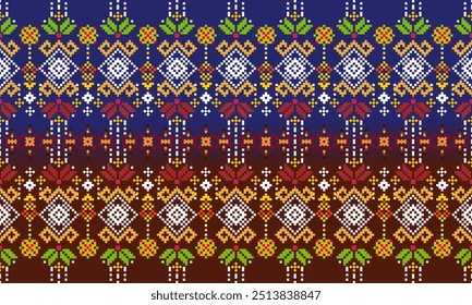 Pixel ethnic pattern style
- A nostalgic pixel art wallpaper featuring a classic color. This wallpaper would appeal to cloths, carpet, mug, curtains wallpaper and others 