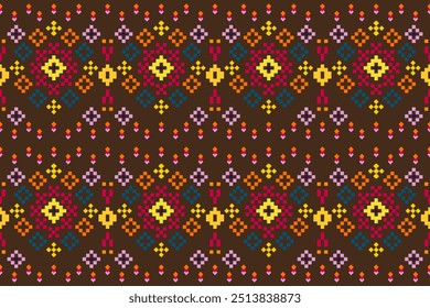 Pixel ethnic pattern style
- A nostalgic pixel art wallpaper featuring a classic color. This wallpaper would appeal to cloths, carpet, mug, curtains wallpaper and others 