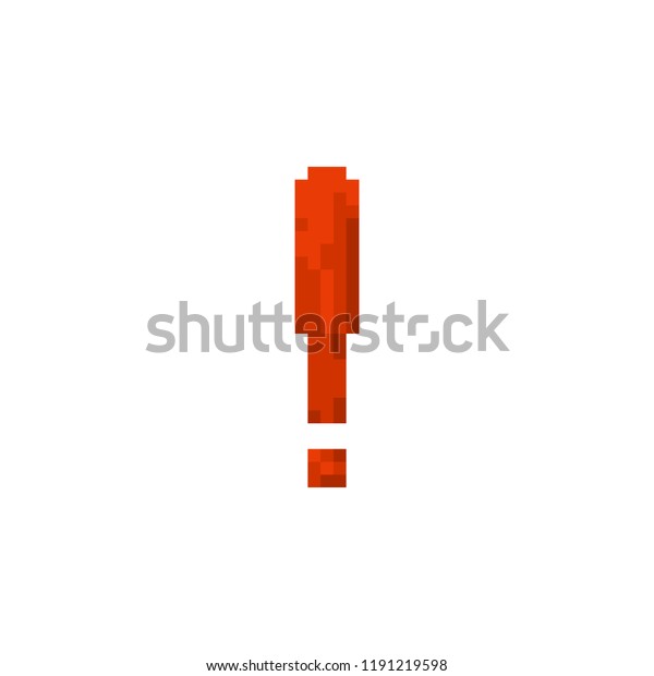 Pixel Exclamation Point Games Websites Stock Vector Royalty Free