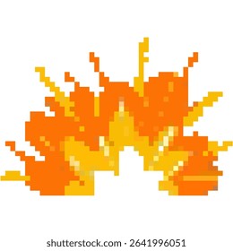 Pixel exploding vector, showcasing a digital, fragmented burst. Excellent for dynamic effects, game animations, abstract backgrounds, or highlighting impact in tech and creative projects.