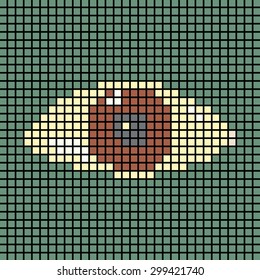 Pixel Eye Abstract Technology Background Computer Stock Vector (royalty 