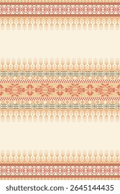 Pixel fabric Ethnic pattern, Cross-stitch Geometric, design for tile, carpet, vector, illustration , Abstract, Ethnic background