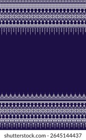 Tecido de pixel Padrão étnico, ponto de cruz Geométrico, design para azulejo, tapete, vetor, ilustração, abstrato, Fundo étnico
