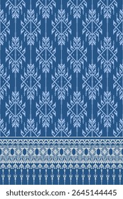 Tecido de pixel Padrão étnico, ponto de cruz Geométrico, design para azulejo, tapete, vetor, ilustração, abstrato, Fundo étnico