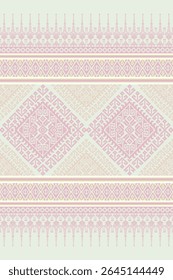 Pixel fabric Ethnic pattern, Cross-stitch Geometric, design for tile, carpet, vector, illustration , Abstract, Ethnic background