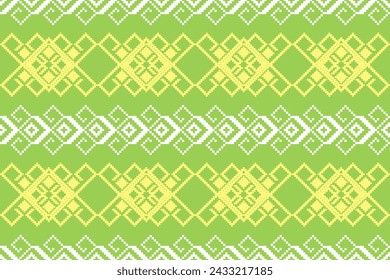 Pixel fabric pattern ethnic oriental pattern traditional design for clothing fabric textile African Indonesian Indian Latin America seamless pattern fabric print cloth dress carpet curtains sarong 
