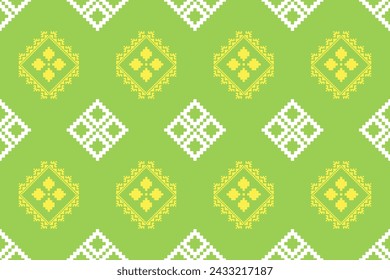 Pixel Stoffmuster Ethnisch orientalisches Muster Traditionelles Design für Kleidungsstoff Textil Afrikanisch Indonesisch Indisch Lateinamerika Nahtloses Muster Stoff Druck Stoff Kleid Teppich Vorhänge Sarong 