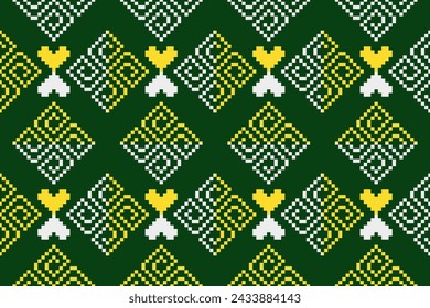 Pixel fabric pattern ethnic oriental pattern traditional design for clothing fabric textile African Indonesian Indian Latin America seamless pattern fabric print cloth dress carpet curtains sarong 