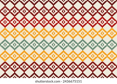 Pixel fabric pattern ethnic oriental pattern traditional design for season Easter clothing fabric textile African Indonesian Indian Latin America seamless pattern fabric print cloth dress carpet curta