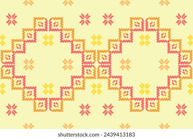 Pixel fabric pattern ethnic oriental pattern traditional design for clothing fabric textile African Indonesian Indian Latin America seamless pattern fabric print cloth dress carpet curtains sarong 