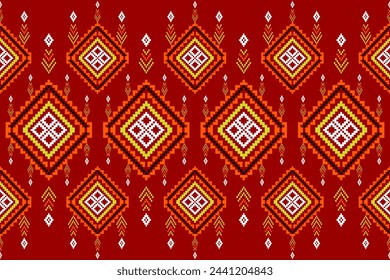 Pixel fabric pattern ethnic oriental pattern traditional design for easter clothing fabric textile African Indonesian Indian Latin America seamless pattern fabric print cloth dress carpet curtains sar