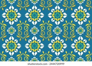 Pixel fabric pattern ethnic oriental traditional design fabric textile African Indonesian,Indian, America seamless pattern. Aztec style abstract vector illustration for print clothing, texture, fabric